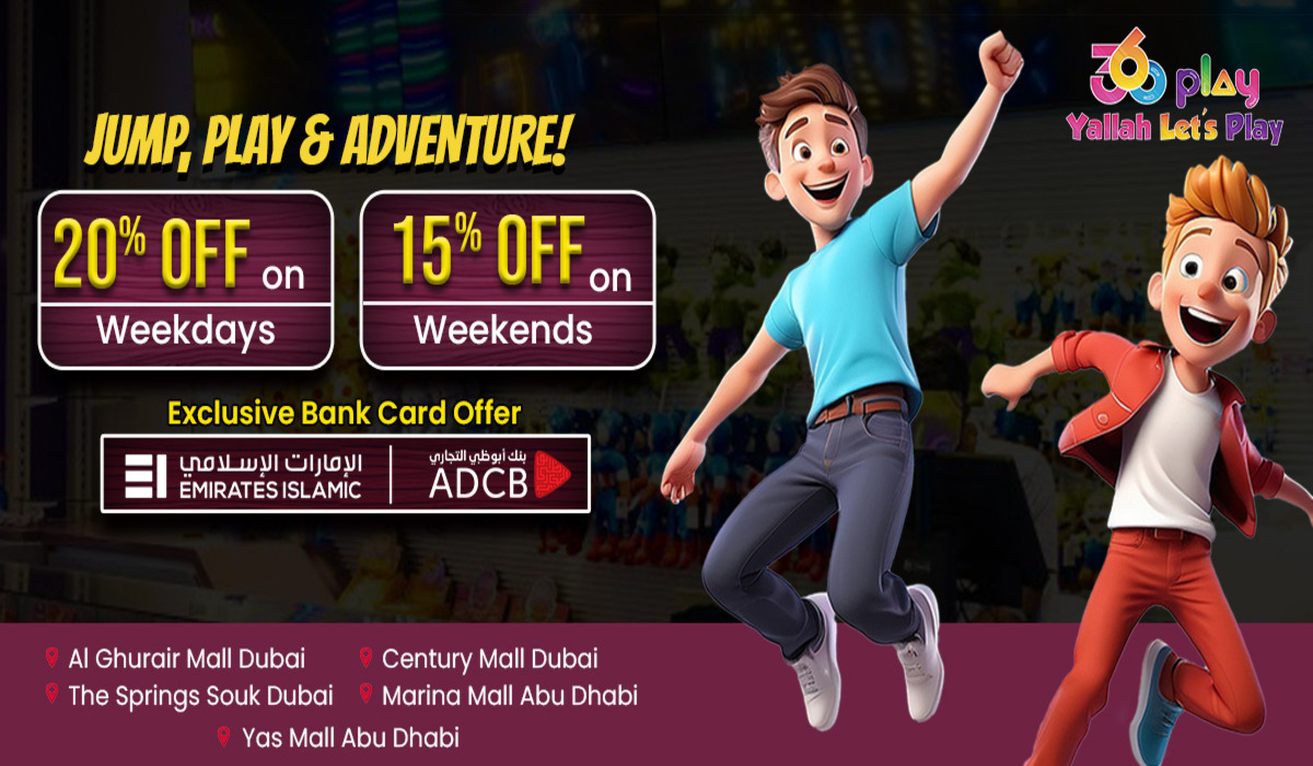 UAE Play Area Bank Card Offers - 360 Play